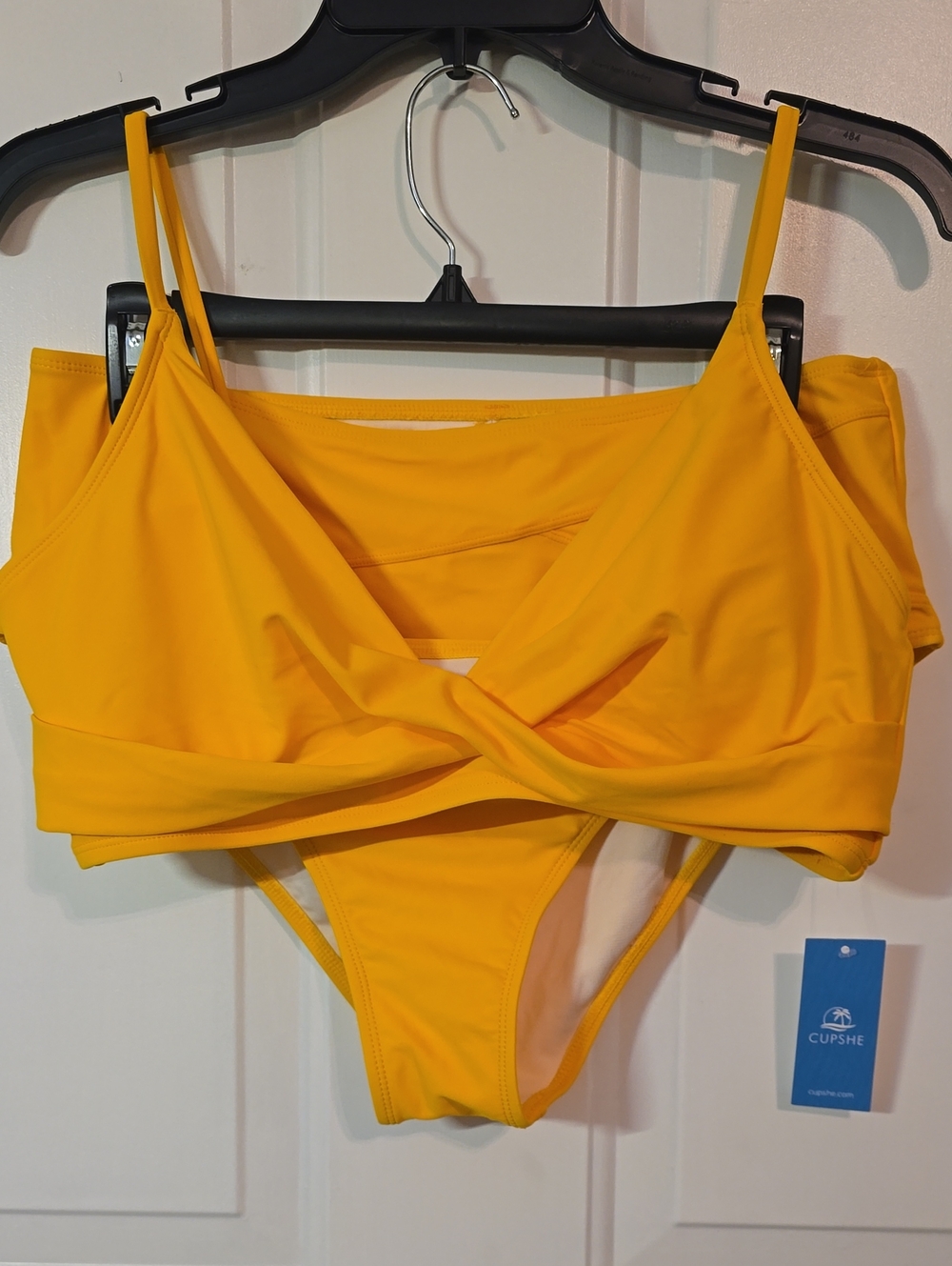 Cupshe Sunny Yellow Twist Bralette Bikini Set